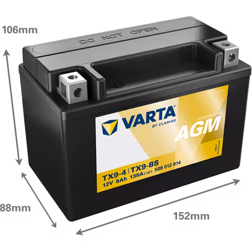 Varta Akü TX 9 BS 12V 8 Ah Amper  POWERSPORTS AGM
